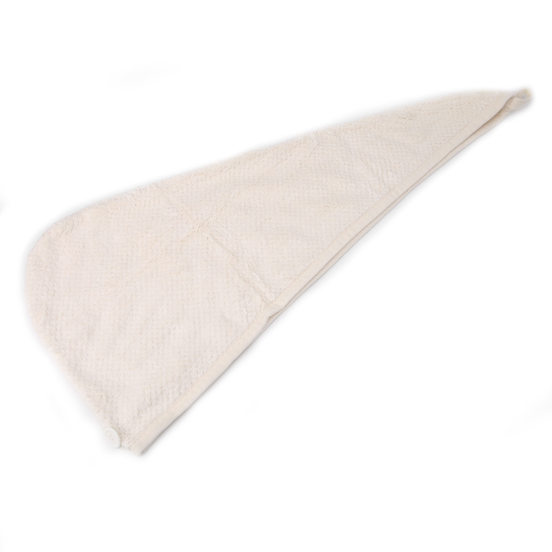 Hurtig magisk tørretumbler mikrofiber hår hurtigtørrende håndklæde wrap turban bad hat cap cap -15a: Beige