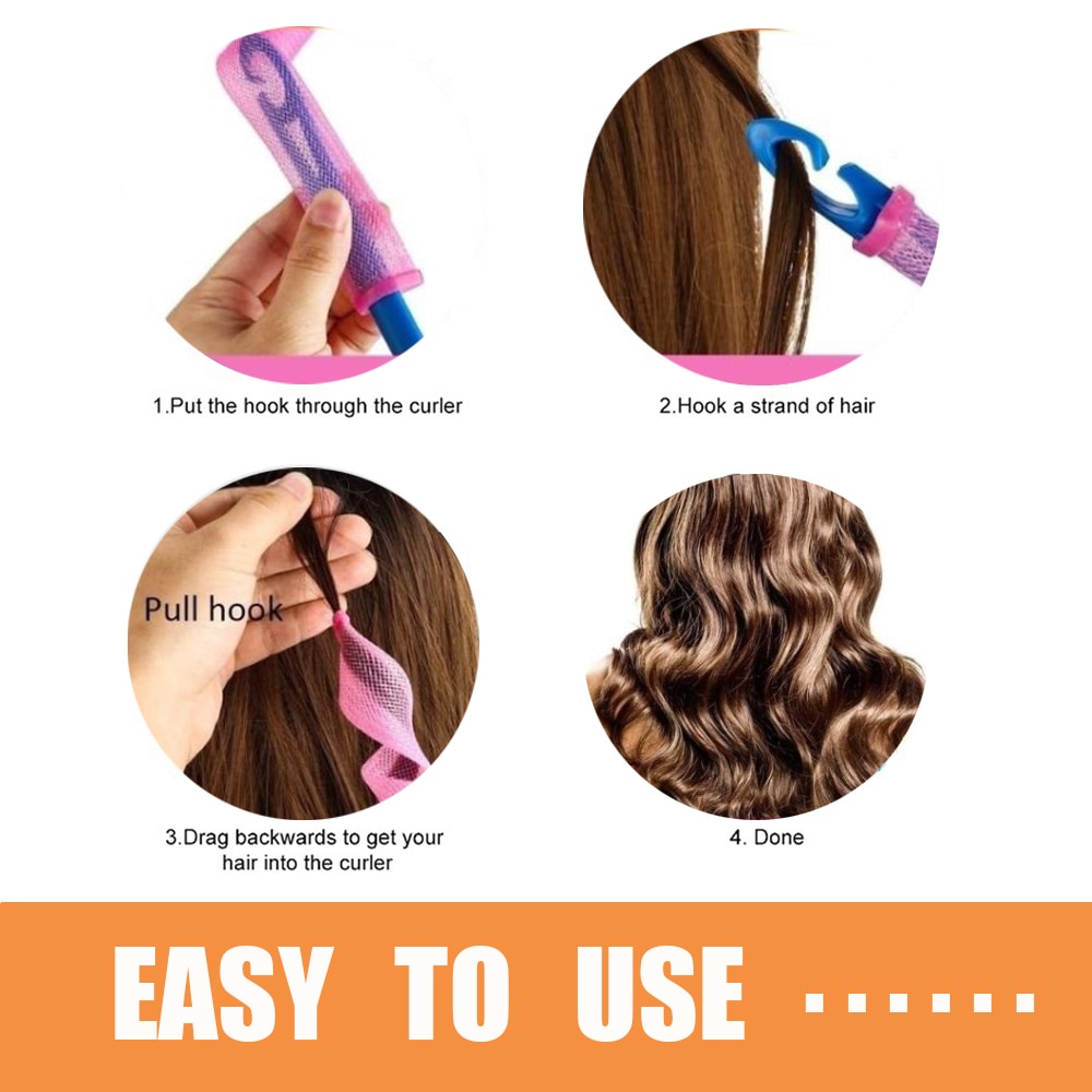 Hair Curlers Rollers Not-Waveform Spiral Curls Snail Shape Rollers Spiral Round Curls DIY krulspelden Rizos En Espiral