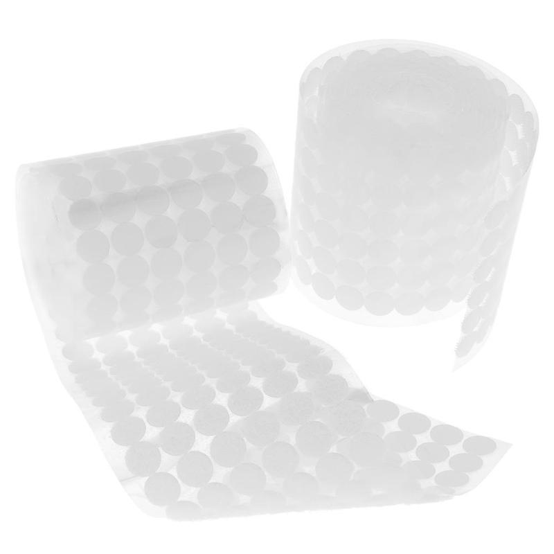 1000 par prikker nylon selvklæbende tape dobbeltsidet stærk lim krog og løkke fastgørelse tape bord stol stol fødder beskyttelsespude: 15mm