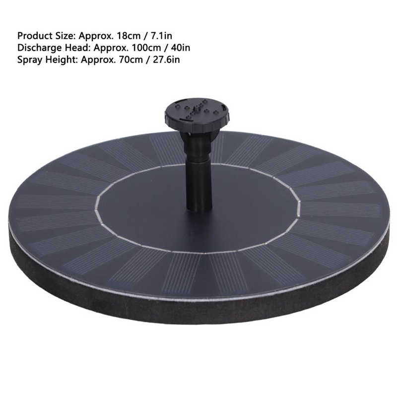 Solar Fountain Pumps Built in Battery Landscape Floating Pump for Aquariums for Gardens