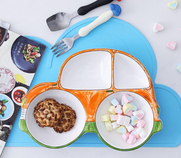 Assiette en céramique créative en forme de voiture, meilleure , vaisselle pour enfants, fruits secs sains, assiette à Dessert, bons pour enfants, 1215