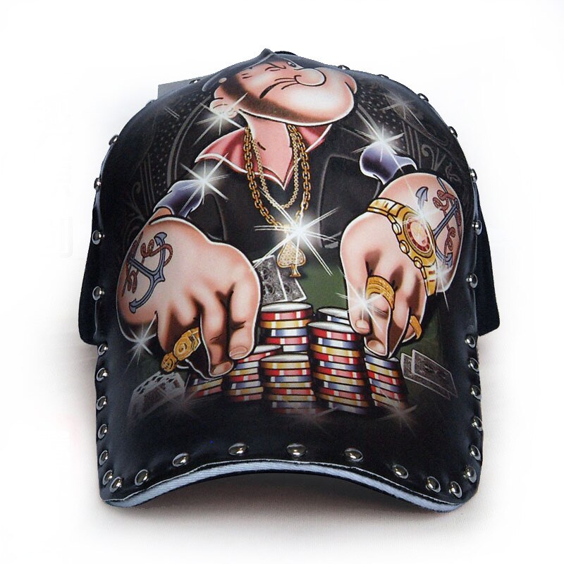 FS Luxury Brand 3D Stampa Drago Cinese Berretti da baseball con Rivetto Estate Uomo Donna Cappello Street Hip Hop Cap Gorras Para Hombres