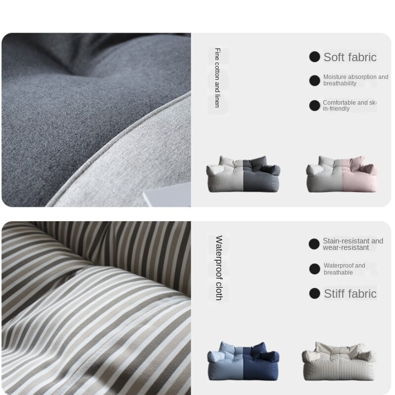 Riesen Sitzsack Sofa Stuhl Footsool Abdeckung Keine Füllstoff Boden Sitz Tatami Puff Ottomane Hocker Baumwolle Leinen Faul Sofa Couch liege