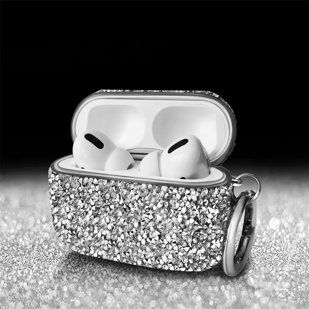 For Apple Airpods4 3 2 1 Pro Glitter Rhinestone Case Bling Diamond Hard Protective Funda for Airpods Bluetooth Earphone Bag