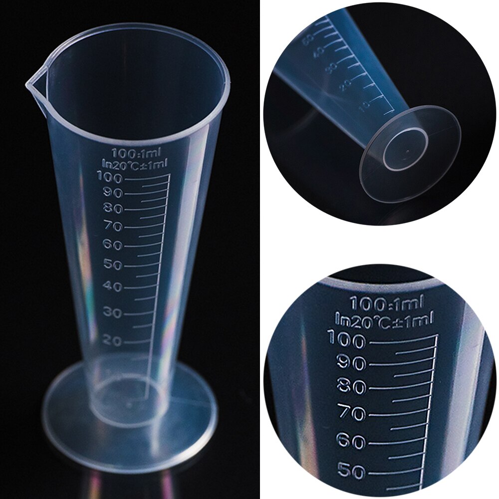 100ml Measuring Cup Transparent Plastic Measuring Cup Hotel Bar Jug Pour Spout Cylinder Reusable Kitchen Measuring Tool