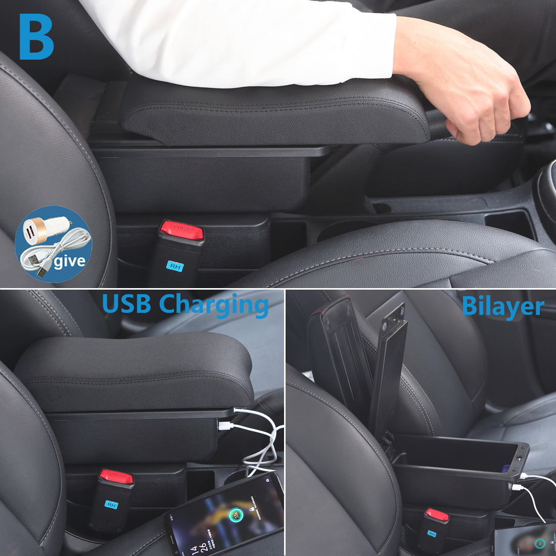 Voor FORD EcoSport Armsteun Doos -2024 Voor Ford EcoSport Auto Armsteun Opbergdoos Arm Auto Accessoires Retrofit onderdelen interieur