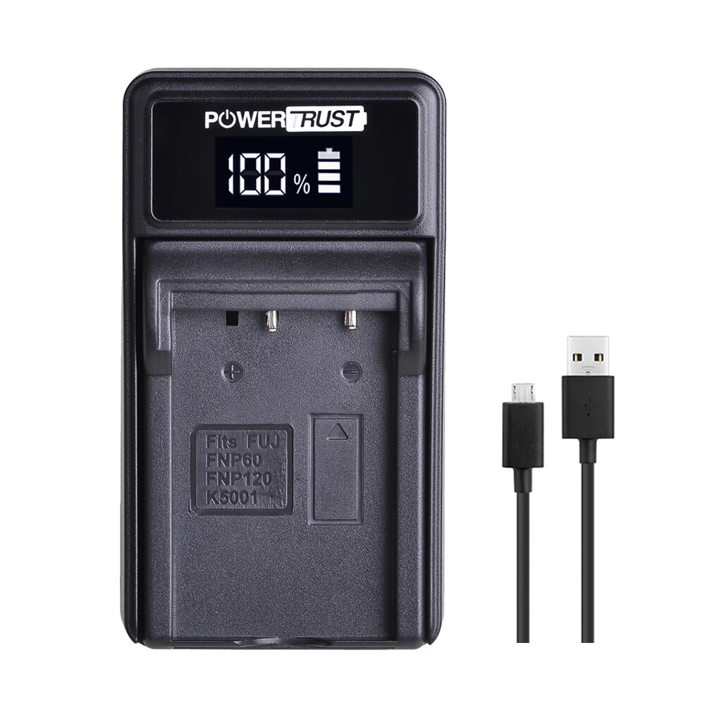 DB-L50 Klic-5001 Rechargeable Battery +LED USB Charger for Kodak DX6490 DX7440 DX7530 DX7540 DX7580 DX7590 DX7591 DX7630