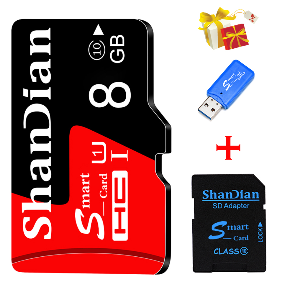 Tarjeta de memoria Ultra MicroSDXC UHS-I C10 Full HD A1 tarjeta MicroSDHC C4 de alta velocidad tarjeta Flash Trans para teléfono Android: 8 GB
