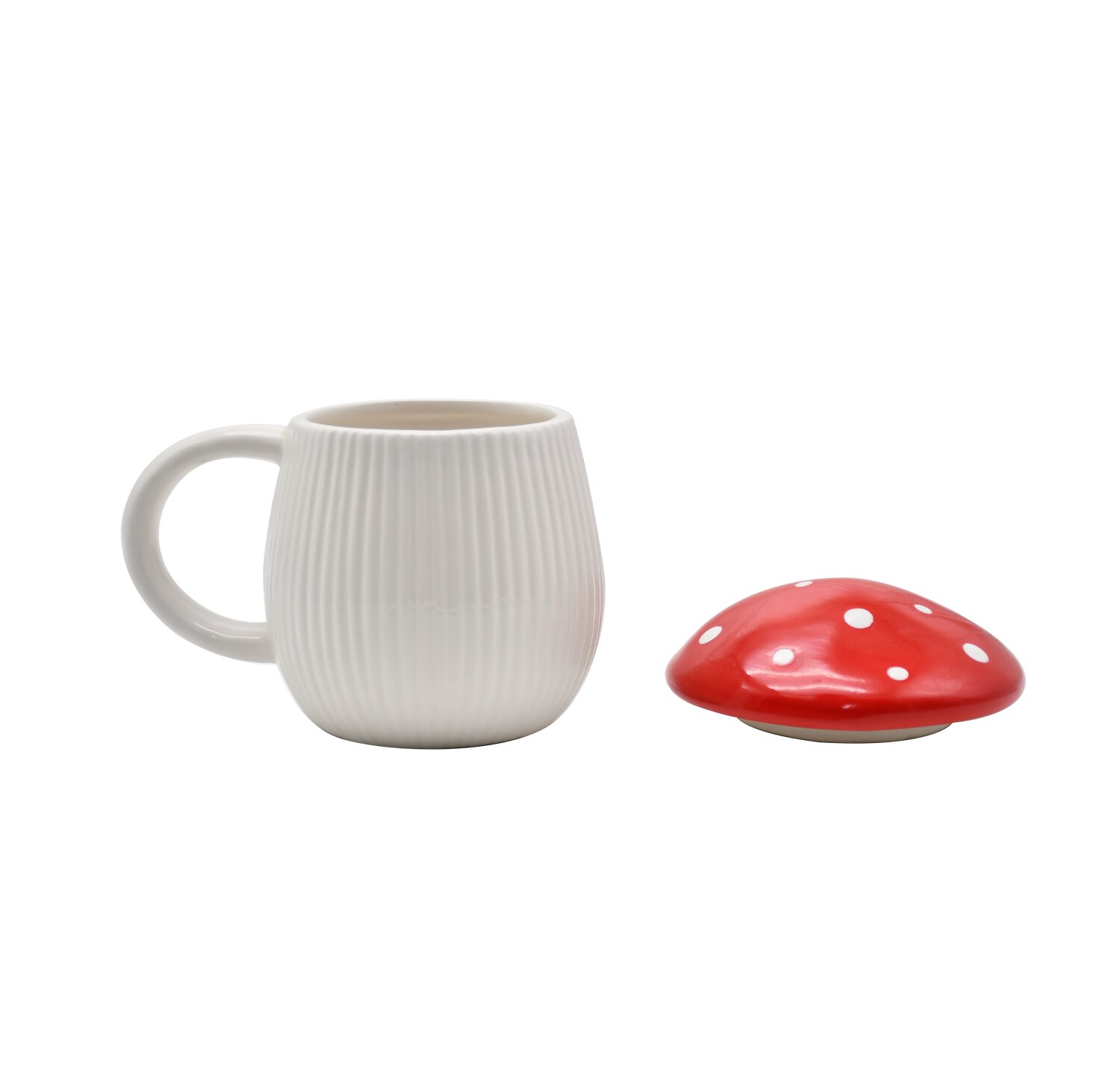 380ML Mushroom Cup With Lid Coffee Mug Cups Ceramic Mugs Cute Water Cup Cute Office Home Coffee Mugs