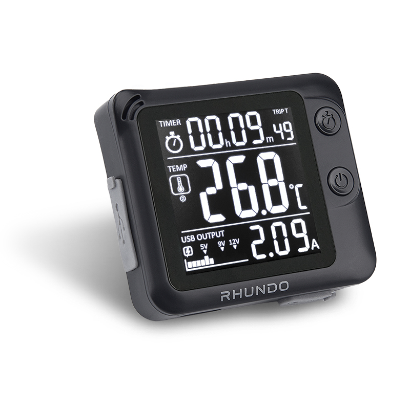 RHUNDO-termómetro Digital inalámbrico para coche, reloj de temperatura para exteriores, retroiluminación de tiempo, pantalla de visualización multifunción