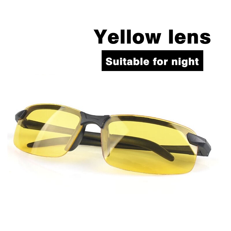 Universal Night Vision Glasses Sunglasses Men Outdoor Sport Sun Glasses Driver Goggles Black/Yellow Glasses for Night Driving: Yellow- night vision