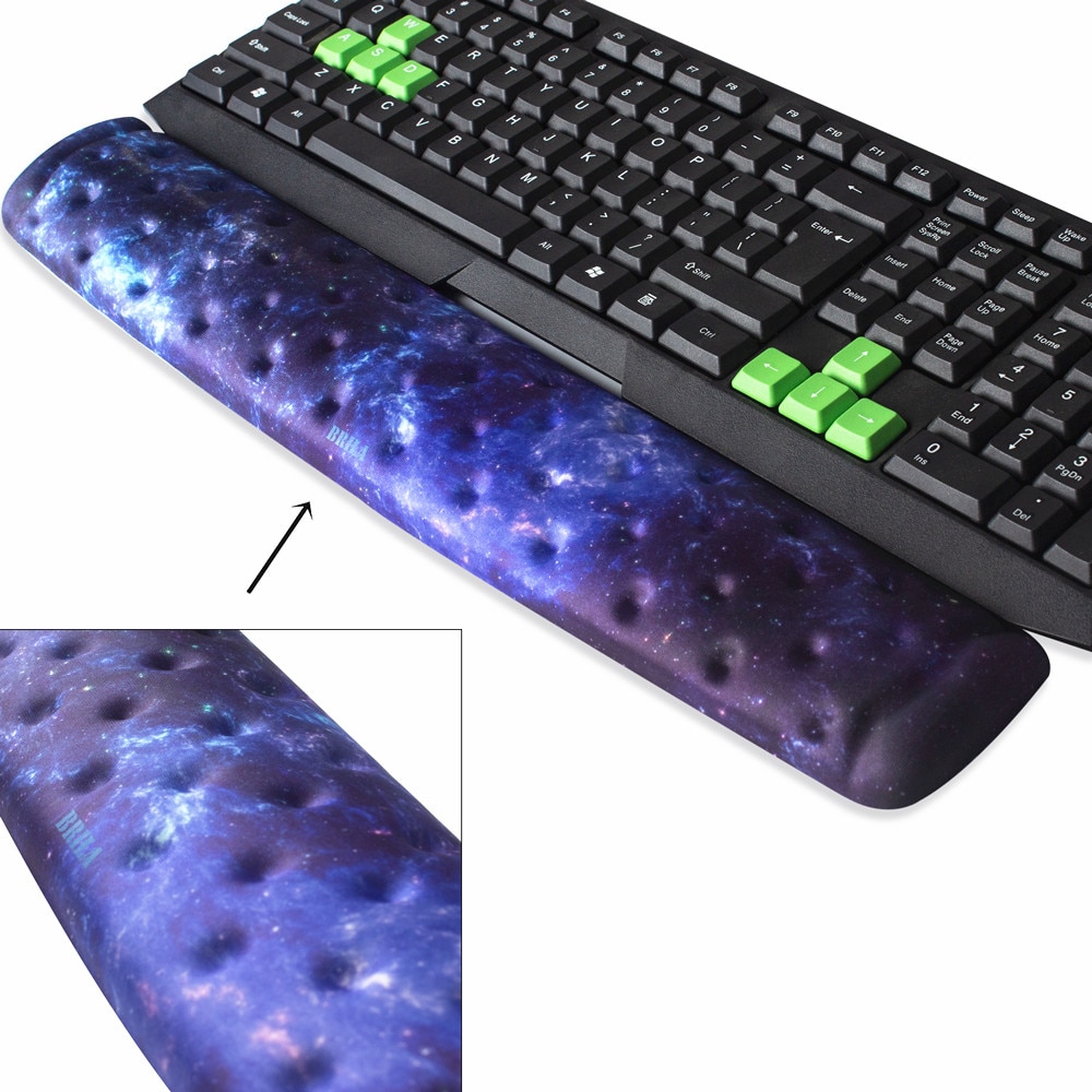 Almofada da almofada do apoio do descanso do pulso do rato & do teclado da ergonomia da espuma da memória de brila para o trabalho de escritório e o jogo de computador, alívio da dor do pulso