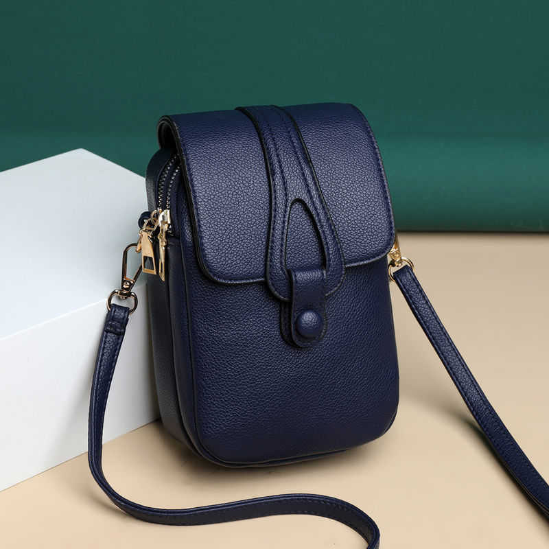 Eenvoudig PU lederen crossbody schoudertassen voor dames Lente Retro merkhandtassen en portemonnees Dames mobiele telefoonzak: plum