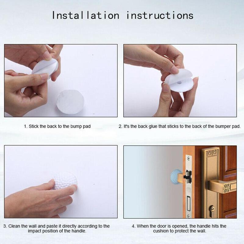 Topes de goma silenciosos para puerta, protectores de pared autoadhesivos, 1 Uds., topes para puerta, O7I6