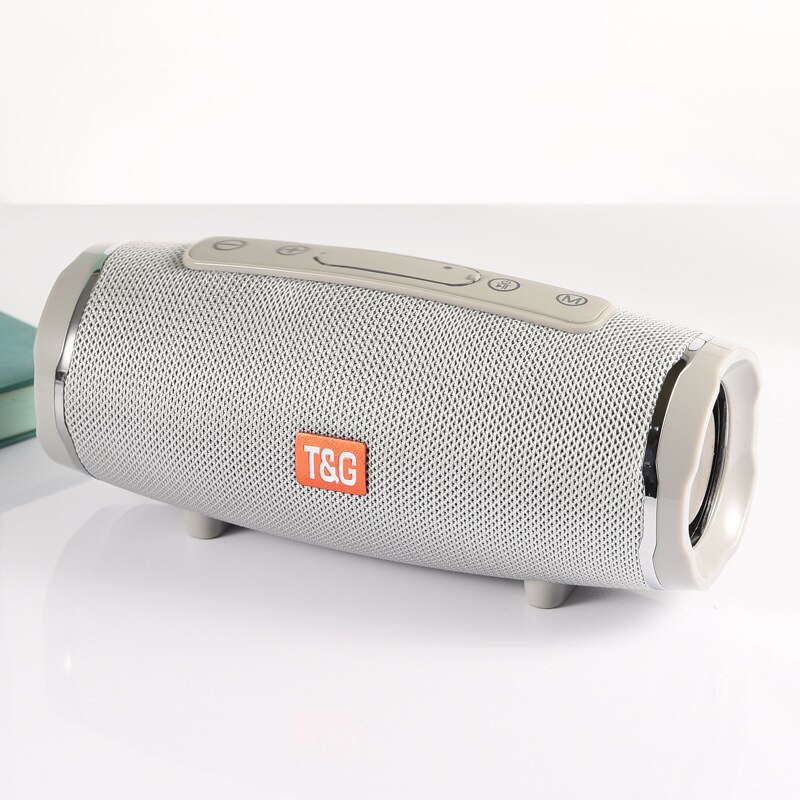 20W Portatile Senza Fili di Bluetooth Altoparlante Impermeabile di Sostegno Speaker Radio FM Carta di TF Cinghia Esterna Della Cinghia con Subwoofer Altoparlante Colonna: TG145 Gray