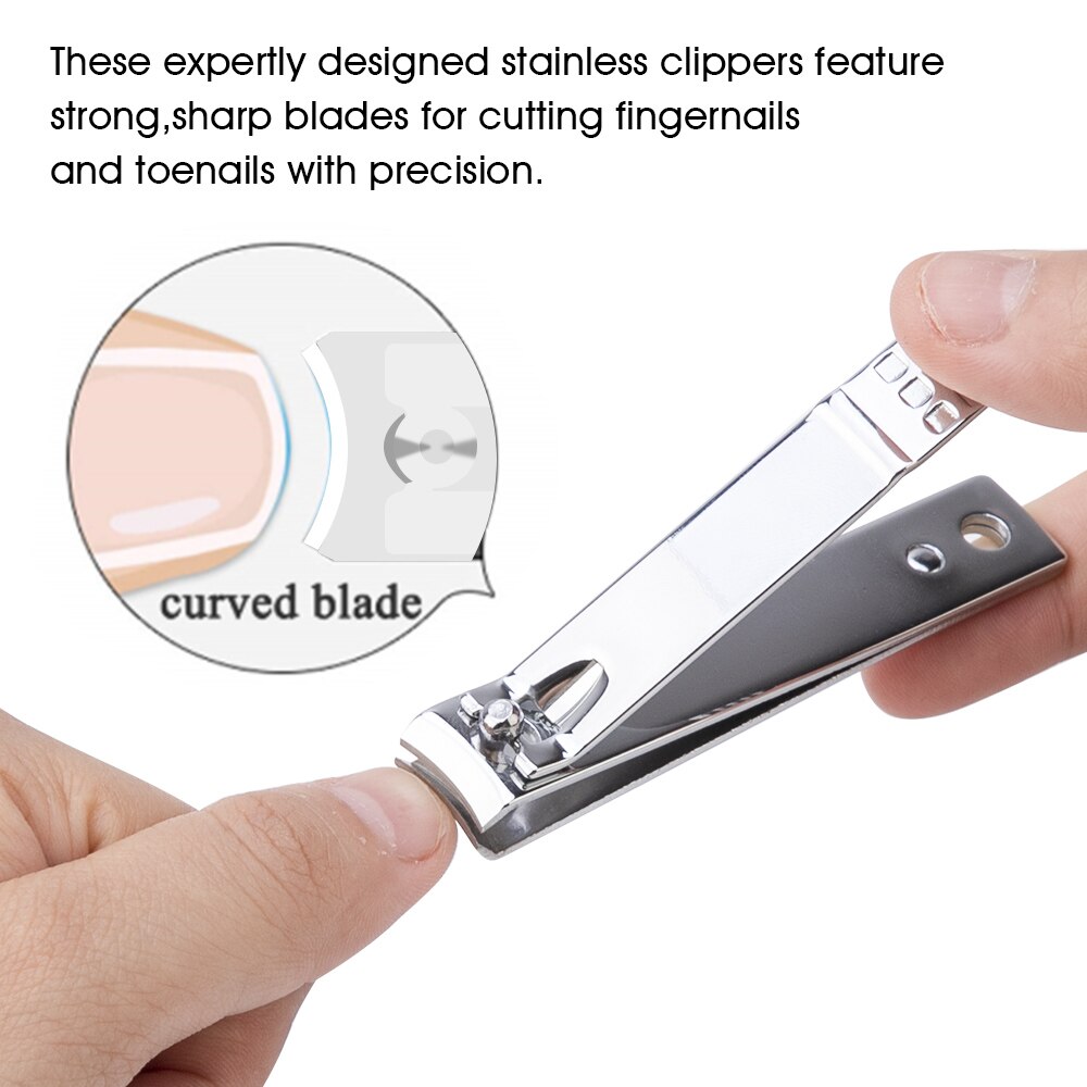 Cortaúñas plateado, de 3 tipos cortauñas, cortador de uñas para pies portátil, pinza de acero inoxidable para cutículas