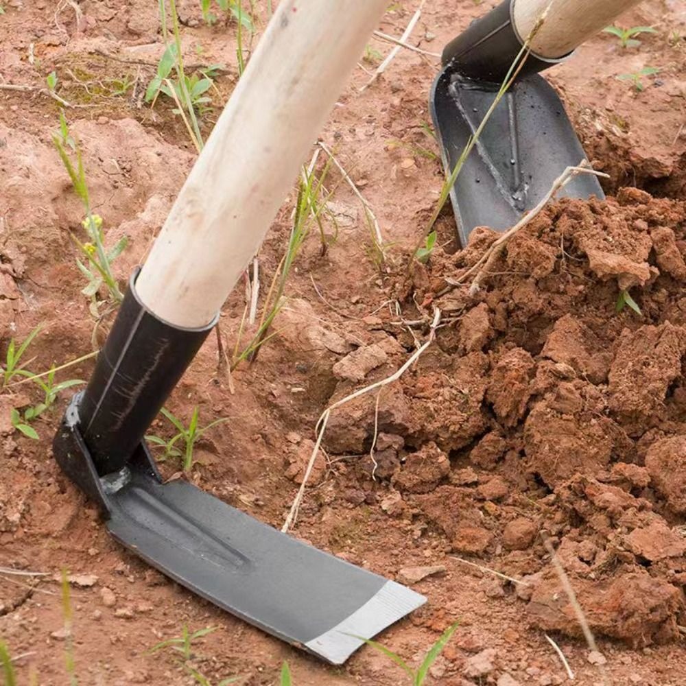 Weeding Supplies Manganese Steel Garden Hoe Anti-Rust Durable Agricultural Rakes Manual Weeding Removal Tool Garden Yard Farm