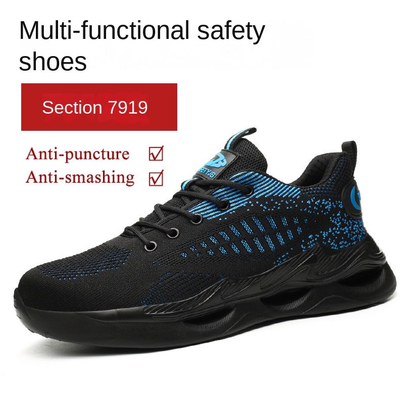 Men's Rotating Button Safety Shoes Steel Toe Work Sneakers Indestructible Shoes Puncture-Proof work Boots Air Cushion Men Boots