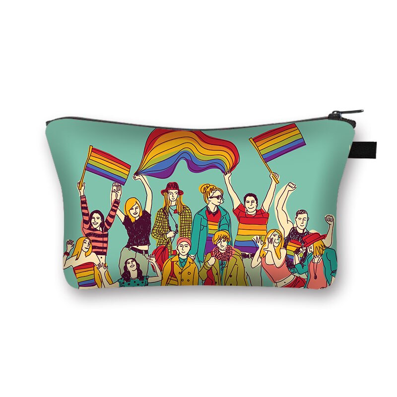 Bolsa de cosméticos do arco-íris lgbt, bolsa de maquiagem para mulheres gays: shzblgbt12