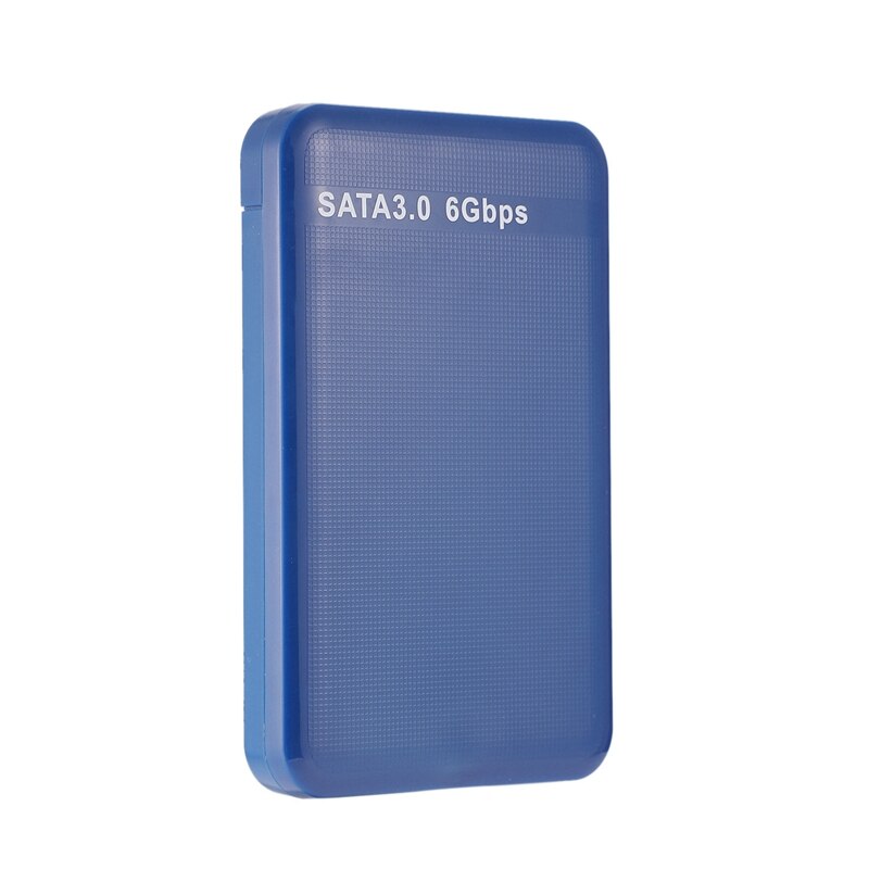 2.5 Polegada usb3.0 sata 3.0 hdd disco rígido caixa de disco rígido externo hdd caso ferramenta 6gbps suporte 3tb uasp protocolo-azul