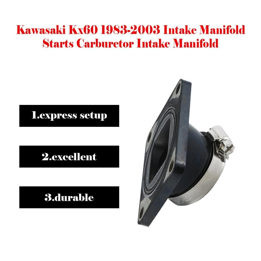 til kawasaki  kx60 1983-2003 inntaksmanifold starter forgasserinntaksmanifold perfekt passform til gummigrensesnittet