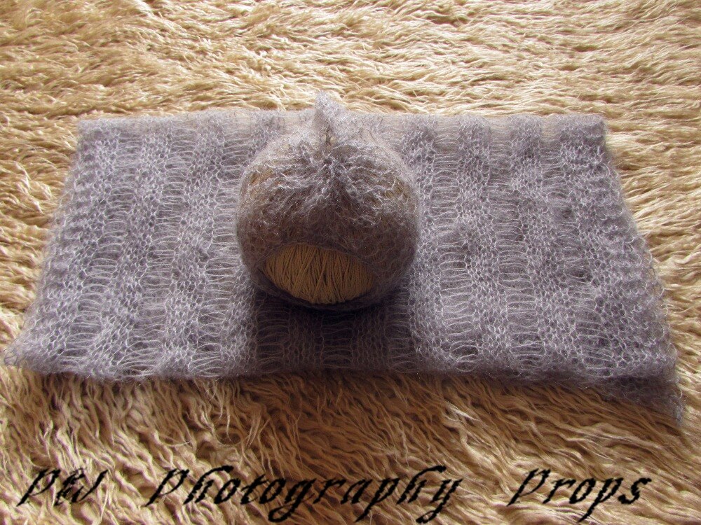 Chapeau en Crochet pour bébé, écharpe en tricot, porte-bébé, accessoires Photo d&#39;emmaillotage, offre spéciale