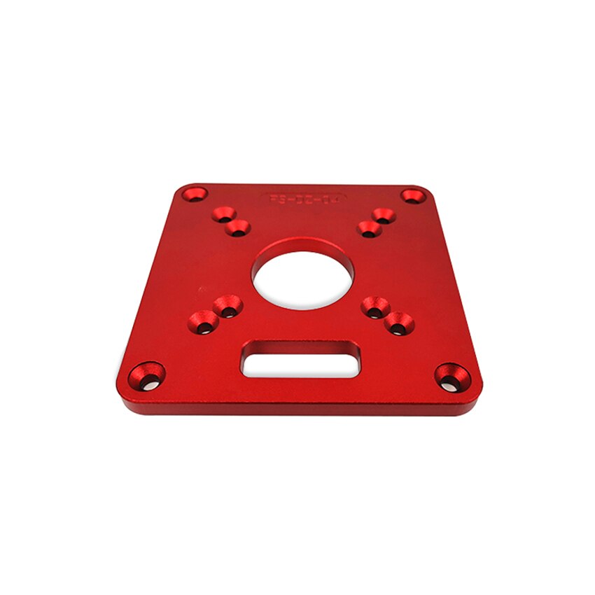 Universal Router Table Insert Plate Aluminium Alloy Red Router Plate for DIY Woodworking Engraving Machine 120x120mm