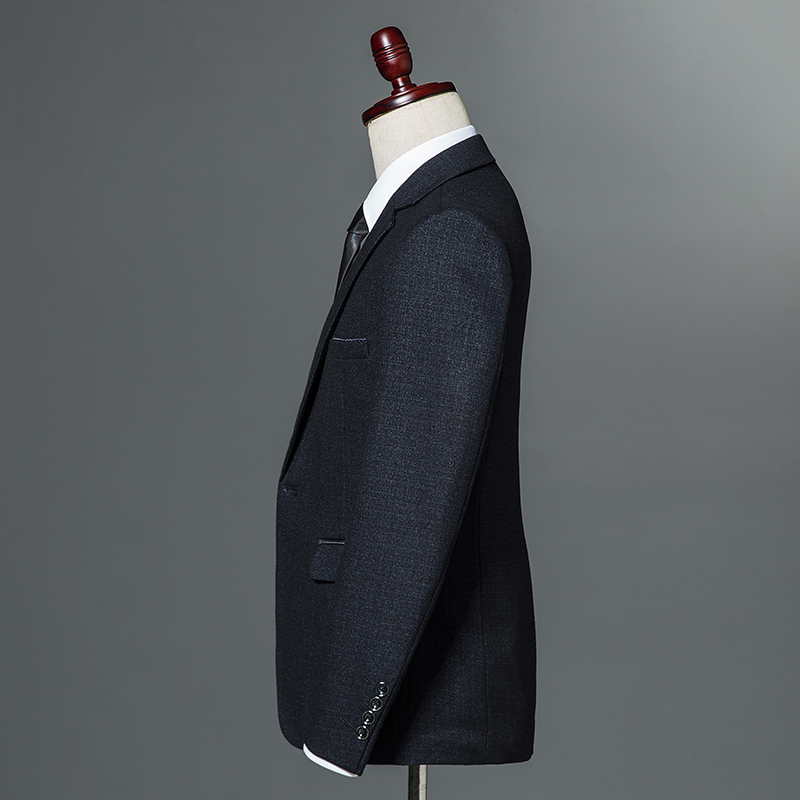Syksyinen klassinen miesten itseviljelty vapaa-ajan bleiseri yhdellä napilla kapea istuvuus business casual takki viininpunainen tummansininen m -3xl