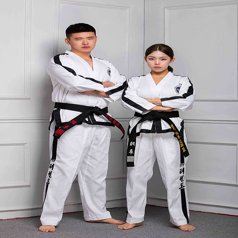 Pro Witte Kraag Taekwondo Uniform Wit Taekwondo Gi