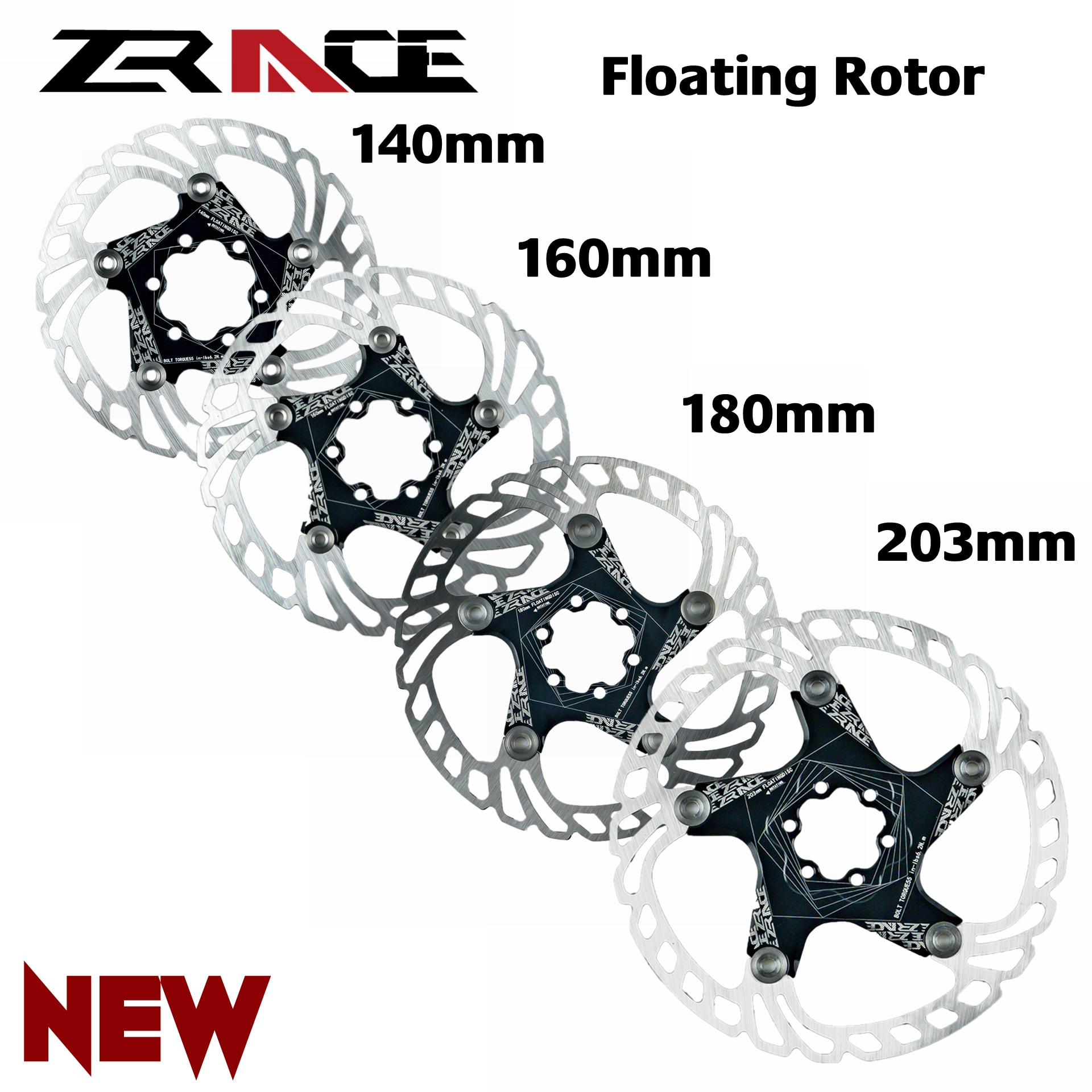 ZRACE Fahrrad bremsscheibe Starke wärmeableitung schwimm Rotor 140mm 160mm 180mm 203mm MTB / Straße Rabatt bremse