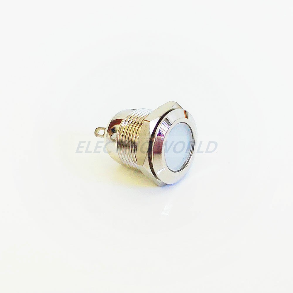 19mm waterproof Signal indicator lamp LED Metal Indicator light LIGHT 5V 12V 24V 220V pin type connector light for motor bike