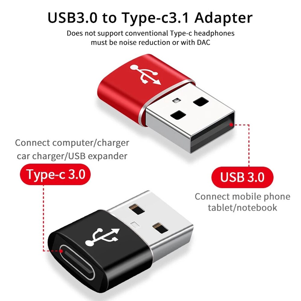USB Type C OTG Adapter Type-C USB 3.0 Male to USB C Female OTG Data Adapter Converter Cable Adapter Mini