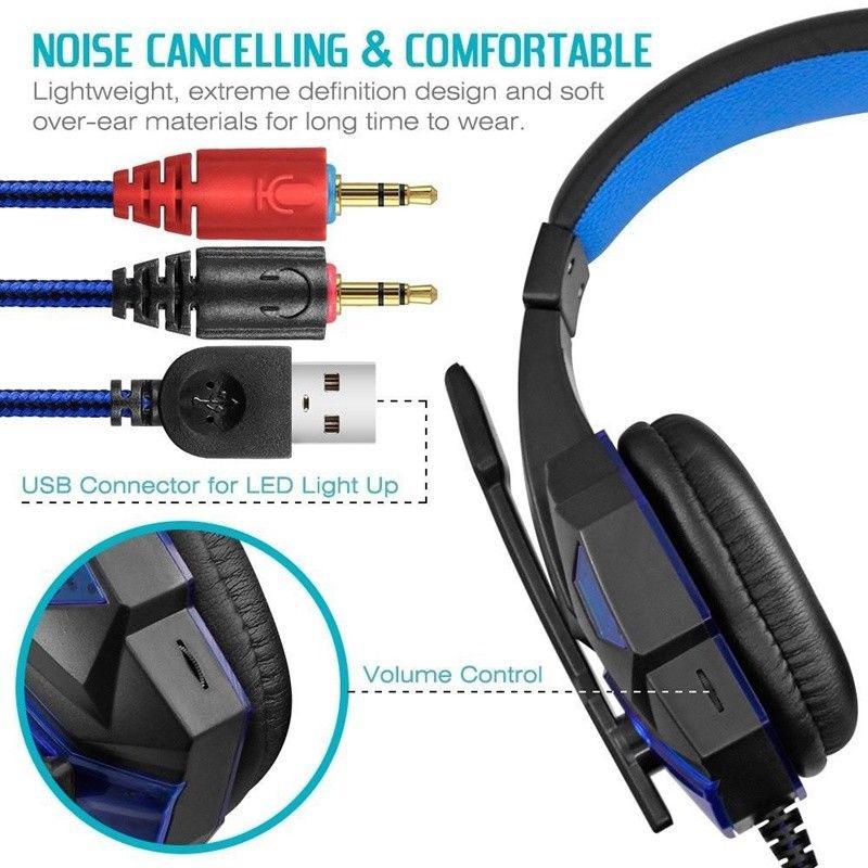 2,2 M PC780 Gaming Headset Spiel Wired Kopfhörer mit Mikrofon PC Stereo Bass Kopfhörer für Computer PC Gamer für Internet bar