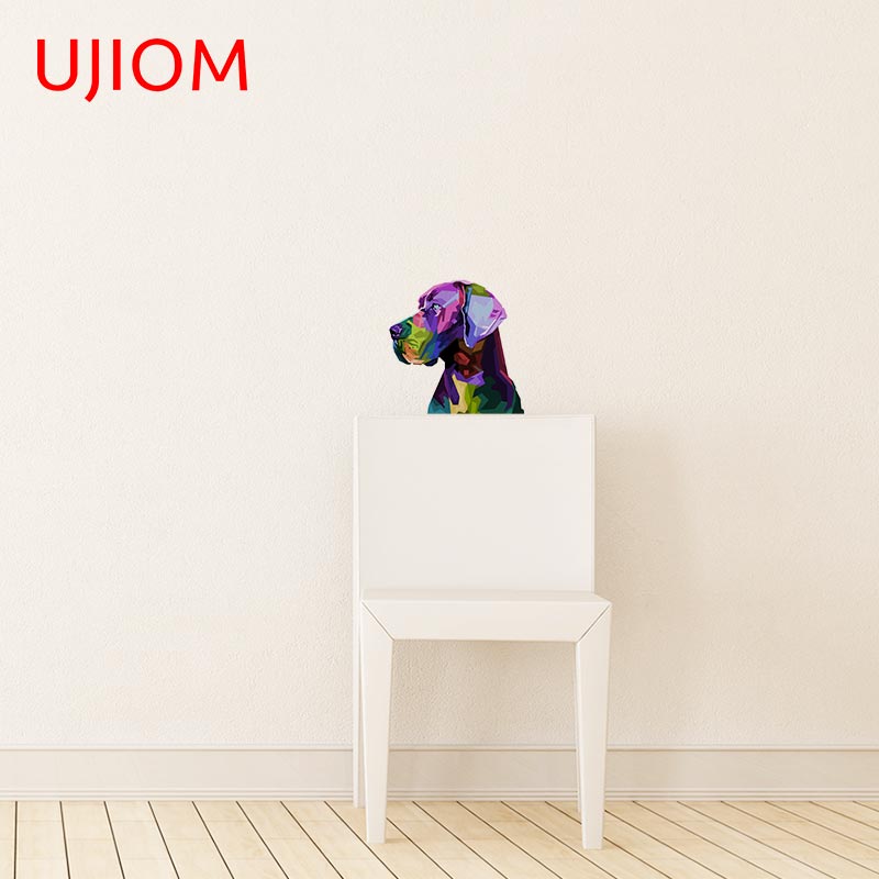 Ujiom Kleurrijke Great Dane Hond Schakelpaneel Sticker Home Decoratie Slaapkamer Woonkamer Decoraties Muurstickers Muurschilderingen: Default Title