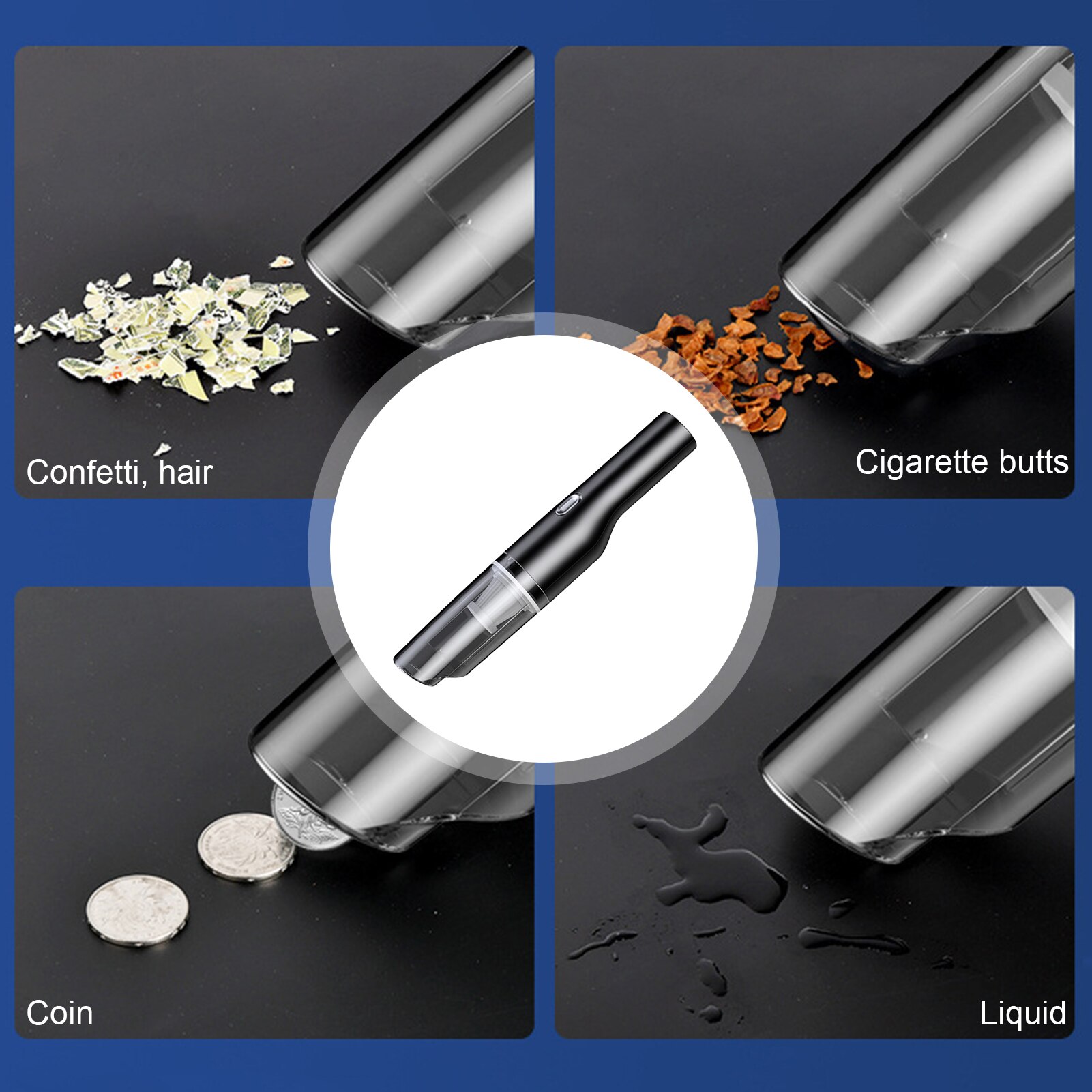 Ai CAR FUN 120W Car Vacuum Cleaner Wireless Handheld Auto Vaccum 5500Pa Suction For Home Desktop Cleaning Mini Vacuum Cleaner