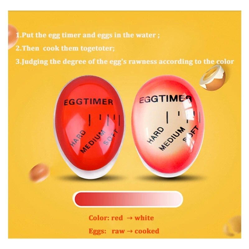 1-3 Egg Timer Color Changing Timer for Kitchen Tools Gadgets Egg Cooker Helper Yummy Soft Hard Boiled Eggs Cooking Kitchen Timer