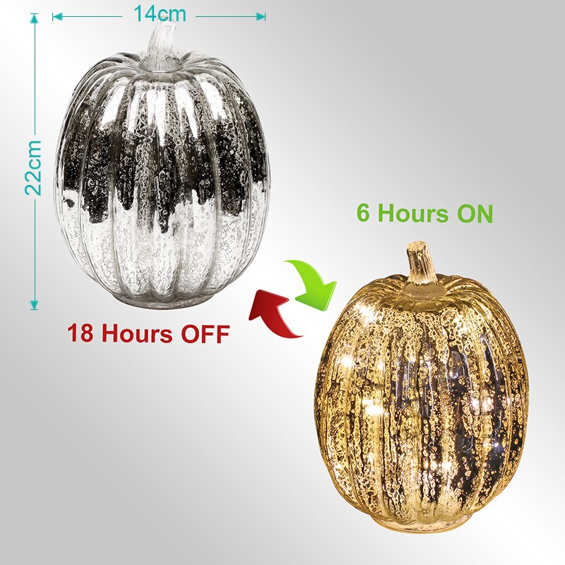 1 st pumpa flamlösa ljus led ljus doftljus velas bougie led lampa för halloween födelsedag bröllop dekoration: Mellanstorlek 14 x 22cm