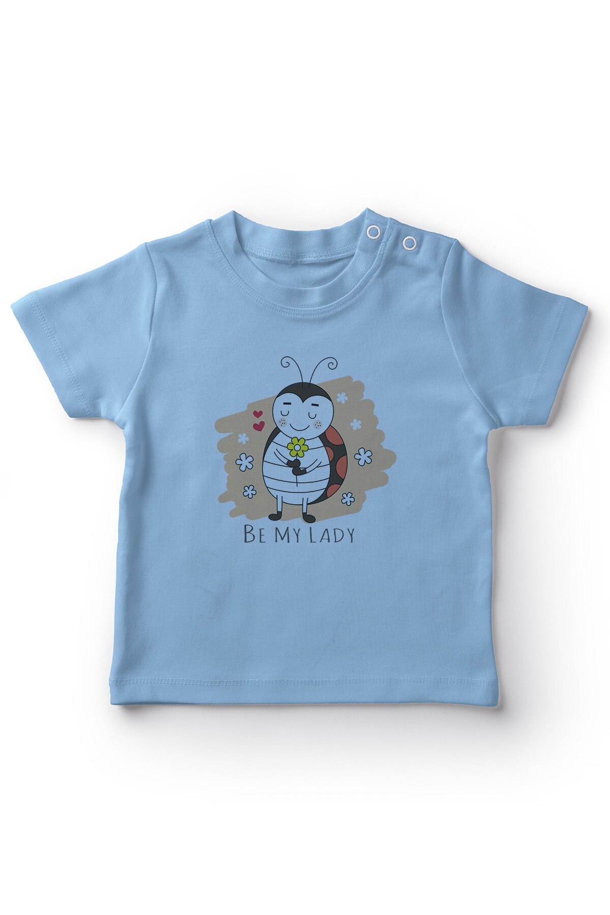 Angemiel Baby Leuke Lieveheersbeestje Jongens Baby T-shirt Blauw