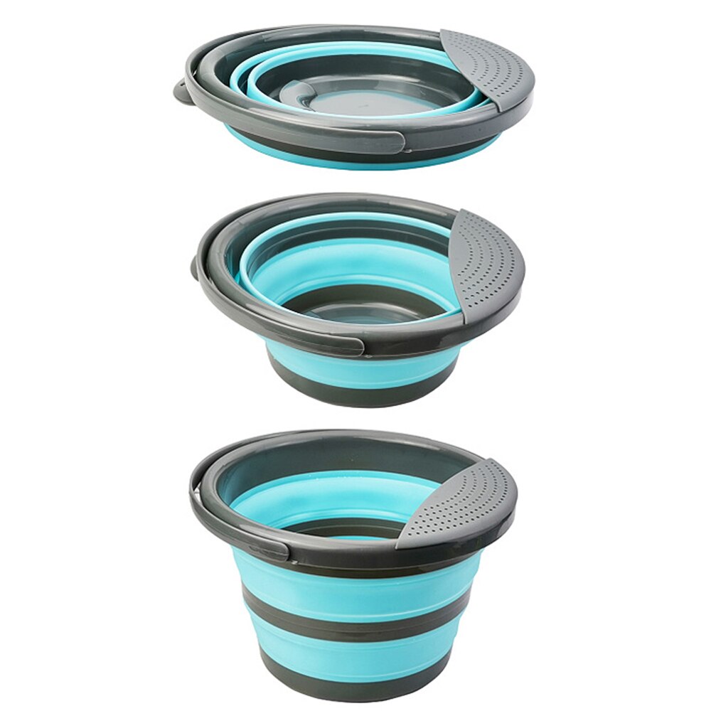 Collapsible Bucket Portable Folding Bucket Water Bucket Container with Sturdy Handle for Backpacking Camping Outdoor