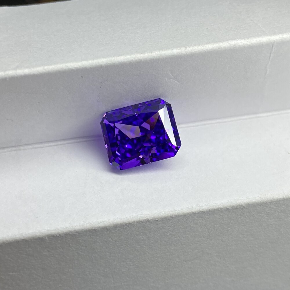 Meisidian 6A 10x12mm strahlend schneiden Violett Zirkonia 12 Karat zerquetscht Eis CZ Diamant