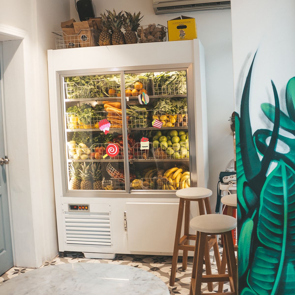 5pcs Cartoon Dessert Refrigerator Magnetic Stickers Tomatoes Bag Lollipop Fridge Stickers Posting Memo Magnets Sticker