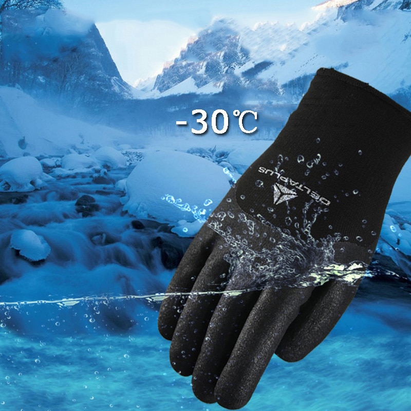 Guanti invernali di-30 Gradi di Nitrile anti-Bassa Temperatura Guanti Caldo Resistente tutto'usura Lavoro Equitazione Sci Antivento Guanti di Sicurezza