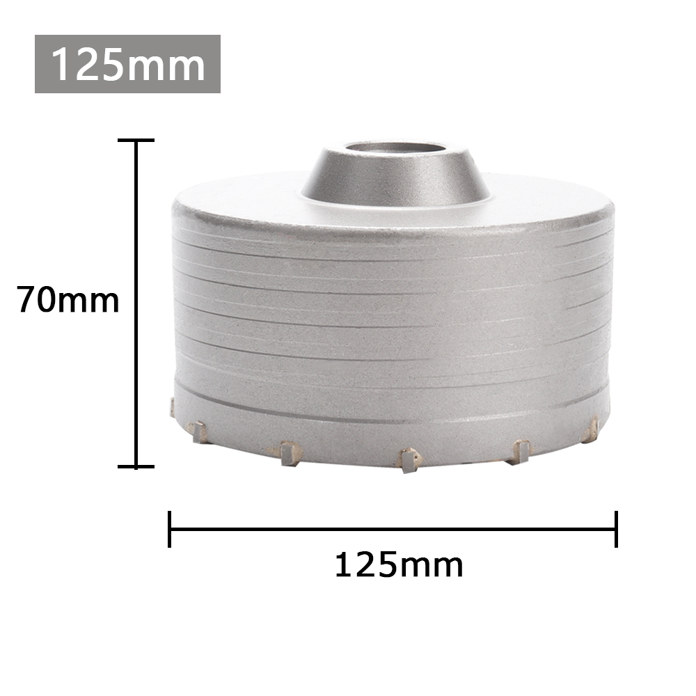 Couronne de perçage pour mur de béton, scie cloche SDS PLUS, jeu de forets à percussion avec arbre rond, outil de coupe de pierre de ciment, 30-150mm, 1 pièce