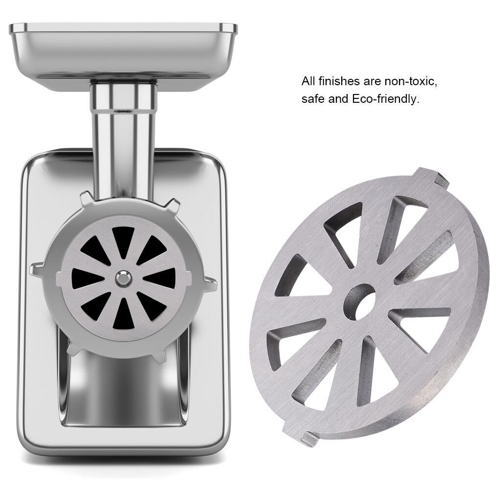 #12 Meat Grinder Hole Plate – Iron Chopper Disc Mincer Replacement, 3-20mm, Silver