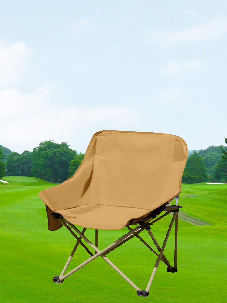 Silla portátil con forma de luna para acampar, silla plegable para exteriores, ultraligera, portátil, con bolsa de transporte, 1 ud.