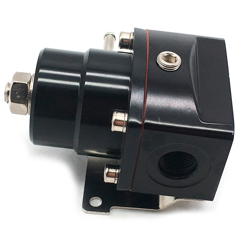 Universal Adjustable Fuel Pressure Regulator Oil Pressure Regulator Kit 6 Fitting End-Black