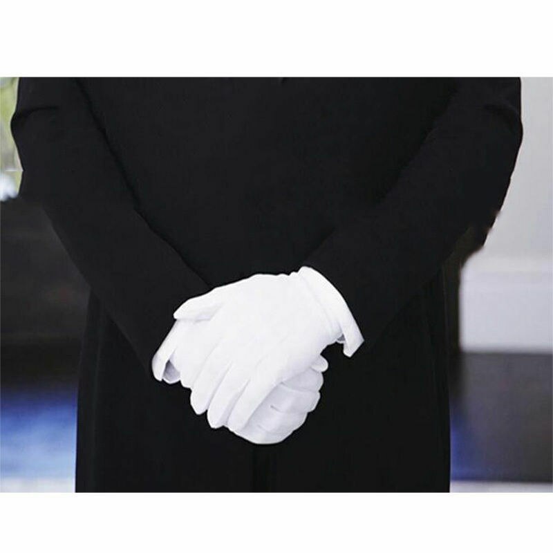 Guantes Blancos de Honor para mago, protectores de manos de dedo completo para hombre y mujer, esmoquin Formal, guantes de protección para recepción y desfile
