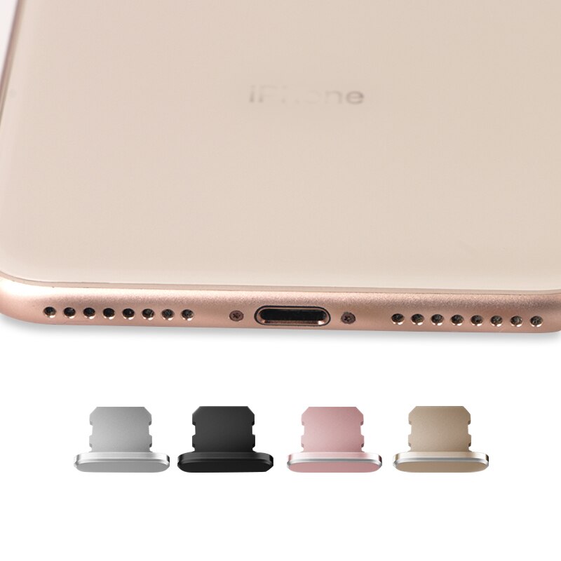 Metal Dust plug Charging Port Charger Port Anti Dust Plug Cap Stopper Cover For IPhone 7 8 Plus XS Max Mobile phone dust plug