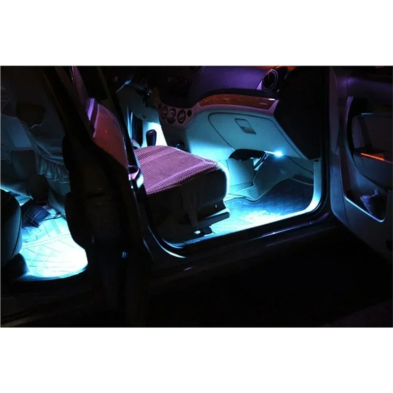 Striscia portato RGB per auto 12V che cambia colore Luce ambientale con telecomando per la decorazione di interni dell'auto messa in piega 1 impostato