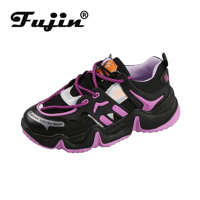 Fujin dames platform sneakers zomer ademende sneakers dikke dikke bodem casual dames dikke schoenen